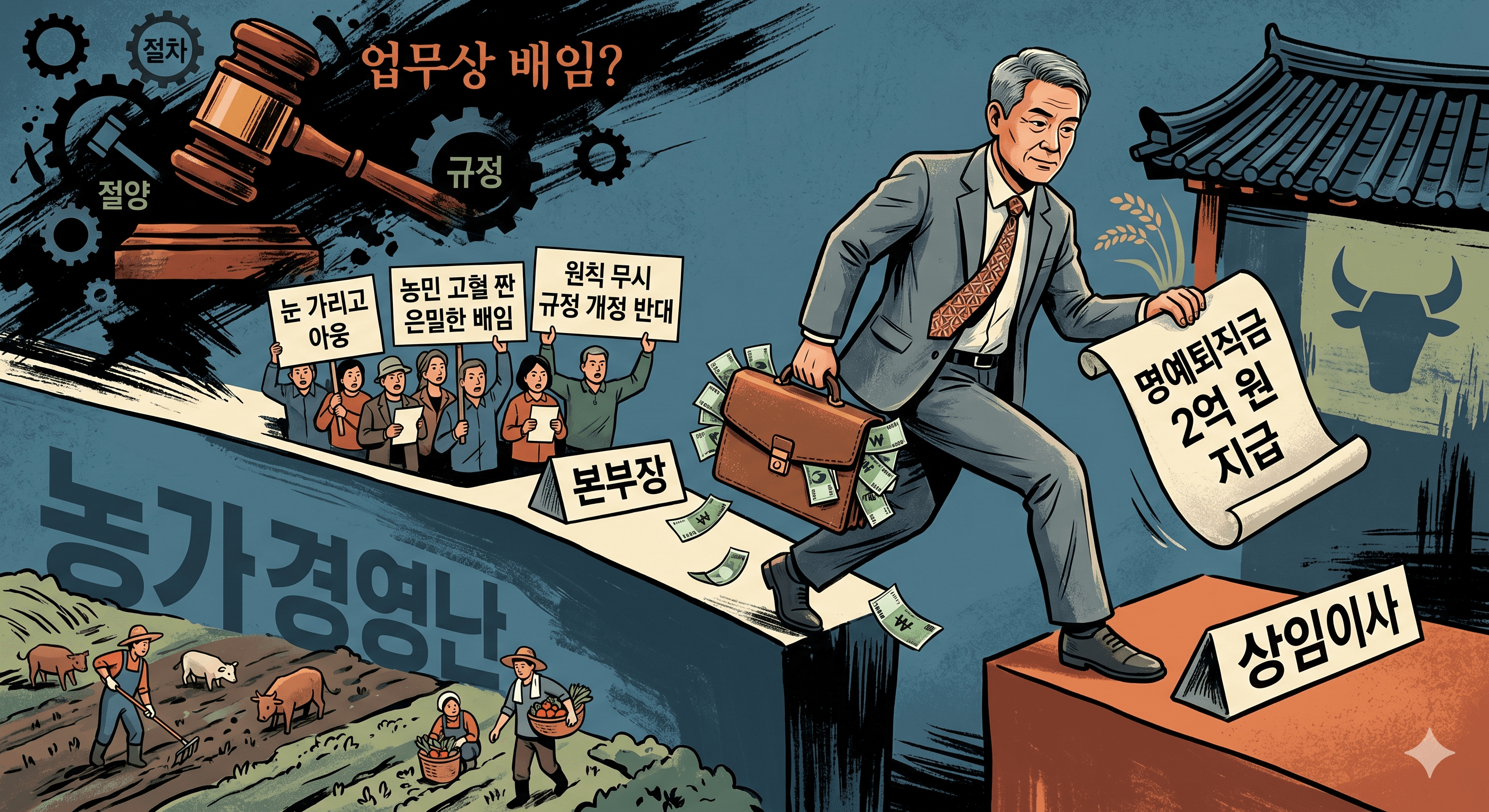 ‘무늬만 퇴직’에 2억 돈잔치… 담양축협, 농민 고혈 짠 ‘은밀한 배임’인가